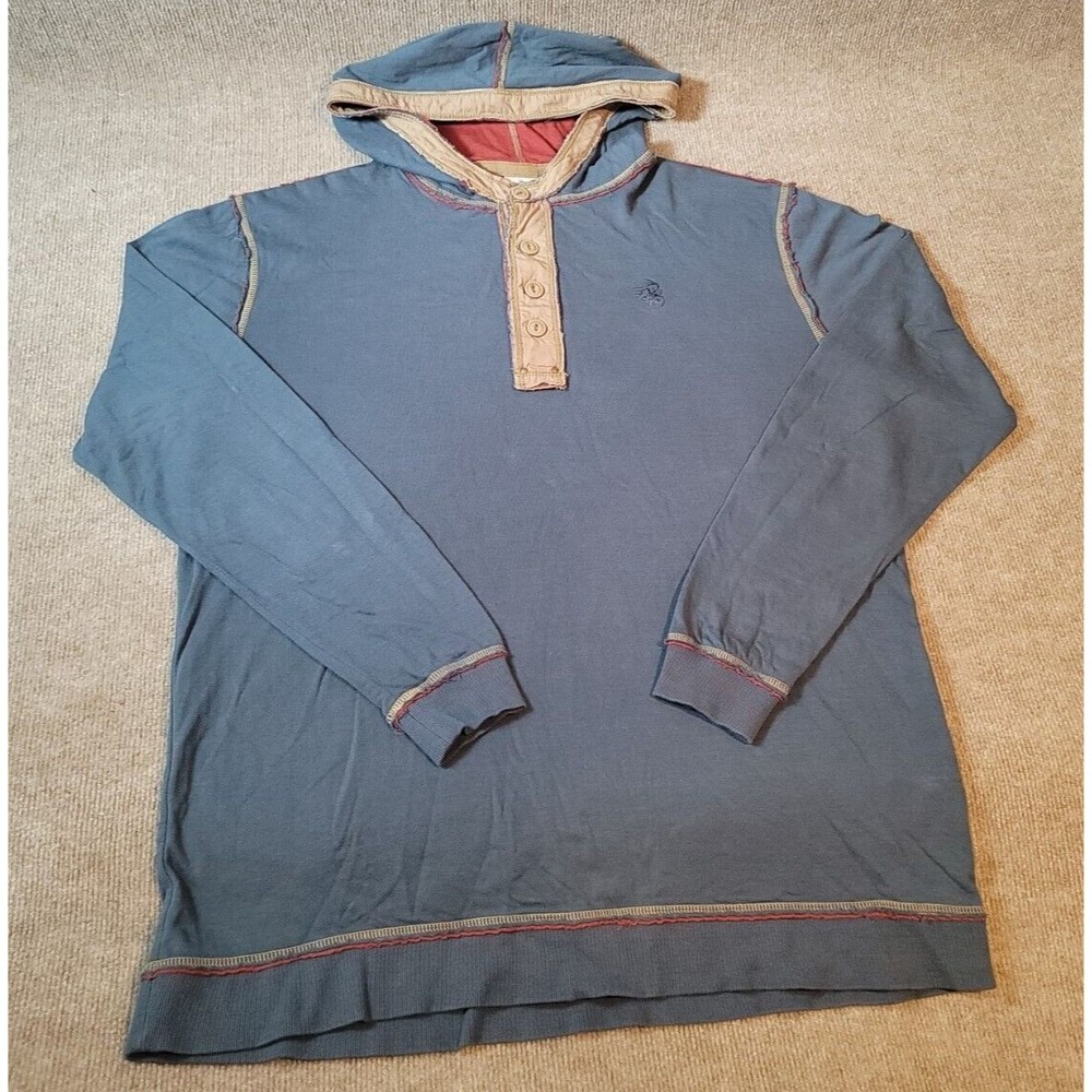 Legendary Whitetails Hooded Long Sleeve Hoodie Blue Gray Grey Rough Size Large
